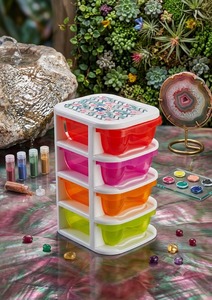 Stackable Plastic <b>Storage</b> <b>Drawers</b> Rectangle Four-Layer PP Material for Kitchen Modern Design - Product Image 2