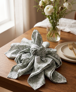 Serviette en tissu imprimé au bloc, motif floral, de luxe, pour décoration de table de mariage, cadeau de pendaison de crémaillère, réutilisable, 100% coton, vente en gros - Product Image 1