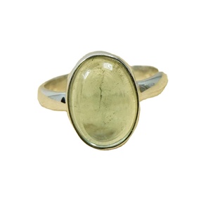 Anneaux fantaisie tendance pour femmes en fluorite verte naturelle, argent sterling 925 plaqué or, cadeau pour femme - Product Image 1