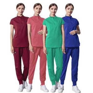 Conjunto de Uniformes Médicos Unisex Cómodos de Tejido de Algodón/Spandex para Enfermeras, con Detección de Agujas, Tela Peinada para Hospital - Product Image 6