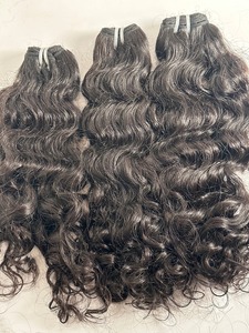 Lots de Cheveux Humains Bruts Non Traités de Fournisseur Indien, Double Trame, Pointes Épaisses, Cheveux Naturels pour la Production Professionnelle de Perruques – En Vente - Product Image 3