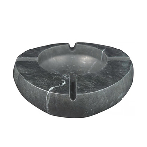 Exportateur mondial vendant des cendriers en marbre noir et gris de qualité supérieure, porte-cendres pour la décoration de table - Product Image 1