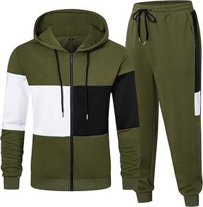 Ensemble de survêtement 2 pièces pour homme, pantalon de jogging doré style grec, pull zippé et pantalon assorti pour l'entraînement - Product Image 3