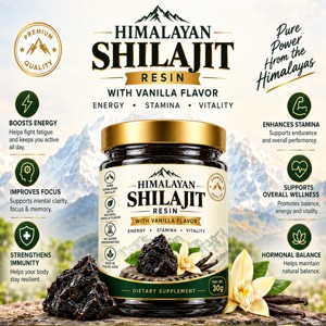 Résine de Shilajit de l'Himalaya Traditionnelle 30g au Goût Vanille Préparée à partir de Résine de Shilajit pour des Routines de Bien-être Quotidiennes - Product Image 2