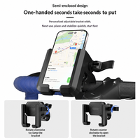 Flexibler Stoßfester Lenker-Smartphone-Halter mit Halb-Taschen-Halterung und Ein-Klick-Verriegelung, der die Kamera nicht blockiert