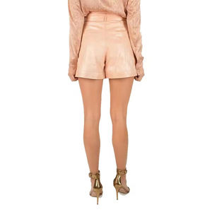 Shorts en cuir d'agneau véritable respirants pour femmes, style streetwear, collection tendance - Product Image 5