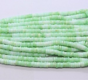 AAA Natural Green <b>Opal</b> Heishi Washer Beads 7-7.5 MM Shaded Green <b>Opal</b> Wheel Gemstone Beads 16 Inch Green Parrot <b>Opal</b> Tyre Shape - Product Image 1