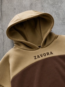 Custom <b>Men</b> Two Tone Color Block Hoodies Cotton Fleece <b>Pullover</b> Kangaroo Pocket Regular Fit Casual Outerwear Factory Supplier - Product Image 4