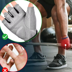 Gants de musculation respirants et légers en vinyle, demi-doigts, personnalisables pour hommes et femmes - Product Image 6