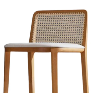Silla de Bar de Madera de Teca Sólida de Lujo con Diseño Escandinavo, Duradera y Ecológica para Bares, Cafés, Comedores y Salas de Estar - Product Image 2