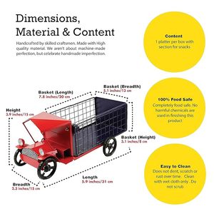 Nouveauté : Grand plateau de service en métal avec compartiments pour servir des snacks, des fruits secs, des bonbons et des noix lors de fêtes et d'événements - Product Image 5
