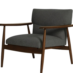 Fauteuil individuel en teck avec assise en mousse souple et résistante, idéal pour un salon élégant et durable. - Product Image 5