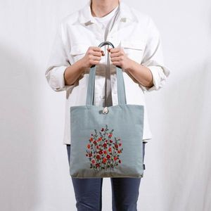 Custom Logo Cotton Canvas Tote <b>Bag</b> Eco Friendly <b>Reusable</b> Shopping <b>Bag</b> Thick Durable Fabric Grocery Carry <b>Bag</b> - Product Image 1