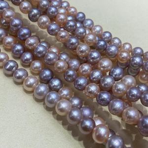 High Grade 45CM Beaded Freshwater Pearl <b>Necklace</b> Mixed Color 7-8mm for Gift Giving - Product Image 2