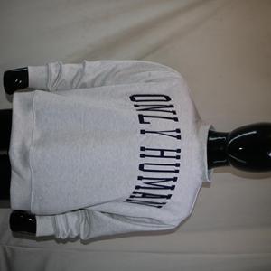 Sweat-shirts ONLY HUMAN à col montant, 450 GSM, broderie personnalisée avec nom, coupe ample et carrée, 100% coton molletonné French Terry - Product Image 5
