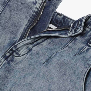 Falda vaquera personalizada para mujer 2026, diseño de verano, algodón puro, transpirable, midi, lavada, larga, con servicio OEM - Product Image 4