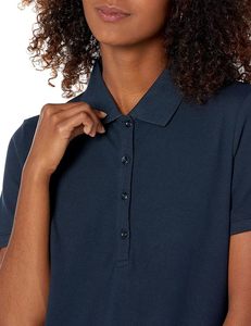 T-shirt décontracté en jersey tricoté respirant à manches courtes de couleur unie pour femme - Product Image 3