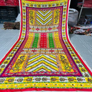 Antiguo indio Banjara espejo trabajo chal bordado a mano seda Casual étnico bufanda mujer pakistaní Shalwar vestido - Product Image 2