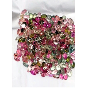 633 Pièces de Tourmaline Naturelle Multicolore (Vert, Rose) 5x3mm, 6x4mm, 7x5mm, Formes Ovale et Poire Facettées, 204 Carats, Qualité Iroc Sales, Pierres Précieuses Libres pour Bijoux - Product Image 4