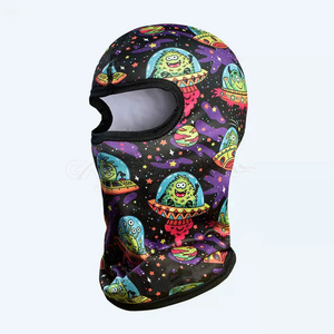 Máscara Facial Completa Alien, Pasamontañas para Motociclismo, Impresión por Sublimación, Poliéster, Unisex, OEM, Venta al Por Mayor - Product Image 3