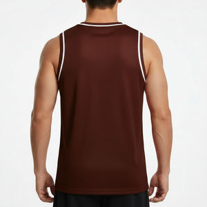 Men Lightweight Basketball Jersey Sleeveless Mesh Breathable Quick Dry Performance Tank <b>Top</b> Wholesale - Product Image 2