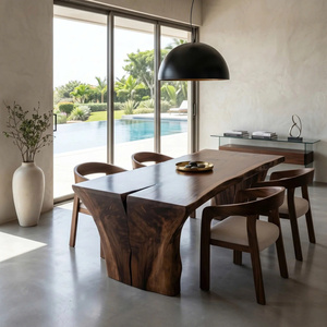 Luxury Modern Rectangular Solid Teak <b>Dining</b> <b>Table</b> Eco-Friendly Handmade 6 Seater <b>Dining</b> Room Furniture with 1 Year Warranty - Product Image 3