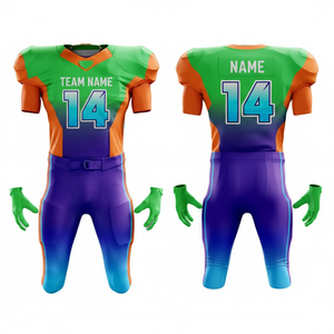 Uniforme de Fútbol Americano Personalizado al por Mayor 2026 |   Camiseta Deportiva Unisex de Manga Corta y Transpirable |   Color del Logotipo OEM de Fábrica - Product Image 1