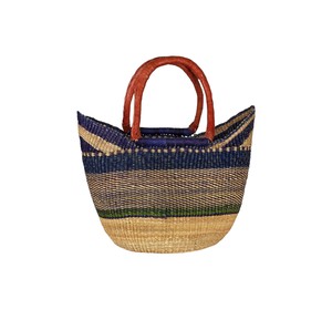 Trendy Coastal Seagrass Handbags With Leather Handles Custom Designer Women Straw Tote Handbag Eco Friendly <b>Summer</b> <b>Bag</b> OEM - Product Image 1