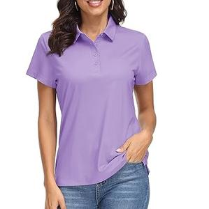 Polos et t-shirts légers, respirants, de couleur violette, personnalisés pour le sport et le golf, pour femmes, fabriqués au Pakistan. - Product Image 6