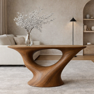 Mesa Consola Moderna de Madera Sólida, Mesa de Entrada Estrecha Hecha a Mano para Apartamento, Decoración Única para el Hogar - Product Image 4