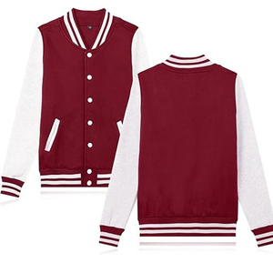 เสื้อแจ็คเก็ตวาร์ซิตี้แบบกำหนดเอง ปักโลโก้ คุณภาพสูง ทำจากผ้าขนสัตว์และหนัง แจ็คเก็ตเบสบอล - Product Image 1