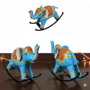 Best Selling Iron Rocking Elephant Metal Handicraft Styling Piece Environment-Friendly Suitable Reception <b>Desk</b> <b>Study</b> Shelf - Product Image 6