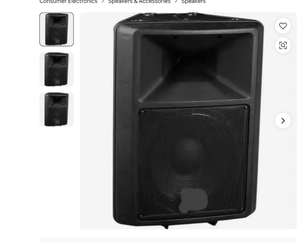 MEJOR PRECIO E V S-x 100+ Altavoz Pasivo de 2 Vías de 12 Pulgadas, 200 W, con Cable, 2 Piezas - Product Image 1