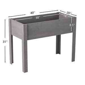 Caja de maceta de madera elevada, cama de jardín elevada con patas para plantas al aire libre, cultivo de flores, frutas, verduras, hierbas - Product Image 1