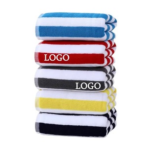 Toalla de Playa de Algodón a Rayas Roja y Blanca de Secado Rápido, Teñida con Hilo, Rectangular, Moderna, para Uso Adulto, Proveedor, Mejor Precio, Precio Económico - Product Image 2