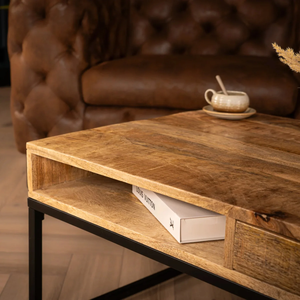 Modern Indian Style Natural <b>Solid</b> <b>Wood</b> Antique Adjustable Coffee Table Brown Industrial Living Room Furniture Dining Kitchen Use - Product Image 4