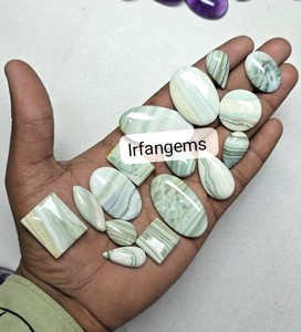 หินธรรมชาติซาตันคาลเซโดนีคุณภาพสูง หลายสี แบบหลวม ขนาดสั่งทำได้ สำหรับทำเครื่องประดับ หินเจียระไนขัดเงา IRFAN GEMS - Product Image 4