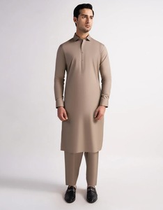 Elegante Shalwar Kameez Tradicional Indio de Algodón de Alta Calidad para Hombre |   Ropa para Fiestas y Eventos de Boda Sin Arrugas - Product Image 3