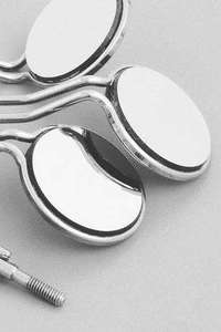 Miroir buccal dentaire avec poignée, anti-buée, rhodié, double face, pour clinique, hôpital et usage médical, par Grip Surgical - Product Image 3
