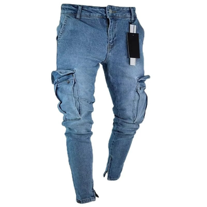 New Design High Quality Jeans Pants for Men Casual Length Biker <b>Trousers</b> <b>Light</b> Western Street Cotton Jeans Pants - Product Image 1