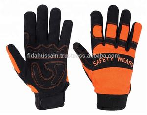 Venta al por mayor de cuero sintético de la mejor calidad en la seguridad mecánica de cuero guantes de trabajo de protección de las manos guantes mecánicos de impacto - Product Image 3