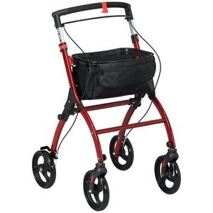 Nuovo Deambulatore per Adulti e Anziani Rosso con Altezza Regolabile, Leggero e Resistente - Product Image 1
