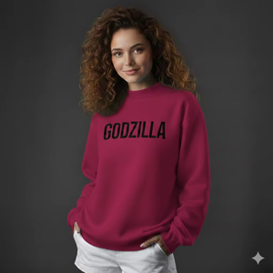 Sweat-shirt oversize tendance pour femme à col montant avec logo frontal, en tissu polaire premium pour un confort optimal en superposition hivernale - Product Image 1