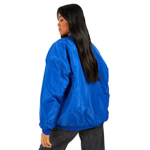 Veste bomber à col côtelé de haute qualité en gros pour femmes, veste bomber en nylon premium, directement de l'usine pour femmes - Product Image 6