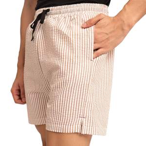 กางเกงขาสั้นออกกำลังกายลายทางสีเบจสำหรับผู้ชาย แห้งเร็ว เหมาะสำหรับวิ่ง ออกกำลังกาย เล่นกีฬา และฝึกซ้อม - Product Image 4