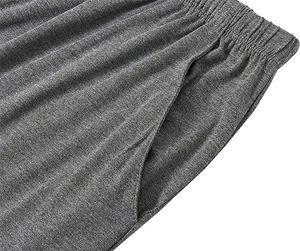 Vente en gros de pyjamas d'été pour hommes, respirants, décontractés, en deux pièces, en coton, ensemble t-shirt et short - Product Image 5