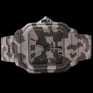 Customized design Hip Hop Fully Iced VVS Moissanite Diamond Luxury <b>Digital</b> Automatic Movement Stainless Steel Quartz <b>Watches</b> - Product Image 1