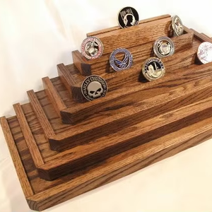 Handmade Eco-Friendly Wooden Coin Display <b>Box</b> Multi-layer wood coin display holder By <b>Floral</b> Design - Product Image 1