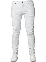 Jean en denim premium pour homme, taille haute, coupe droite, tricoté, écologique, séchage rapide, délavage laser, décontracté, poids moyen, marque personnalisée ODM