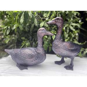 Ensembles de canards artisanaux en fonte, sculptures et ornements de jardin anciens, prix abordable - Product Image 6